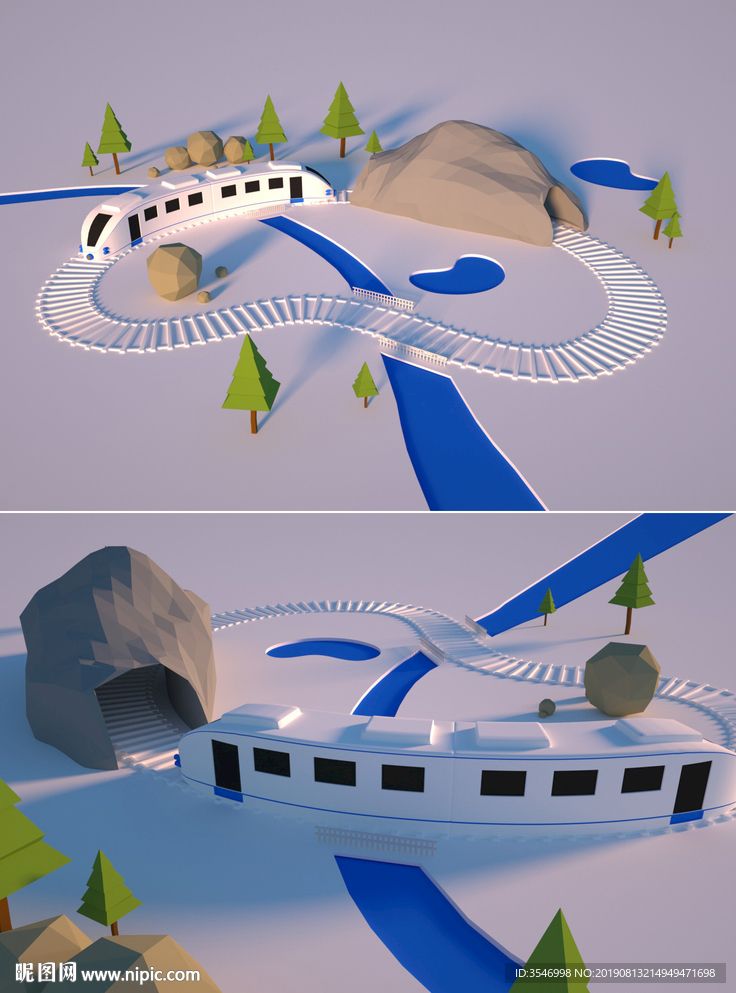 c4d火车（含动画）