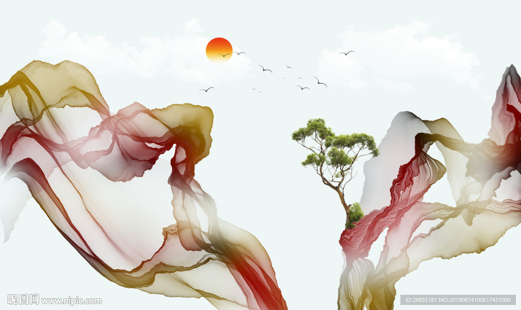 水墨山水画