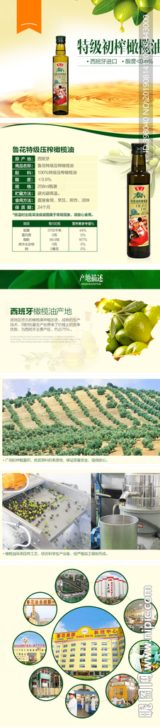 生鲜橄榄油详情创意海报设计