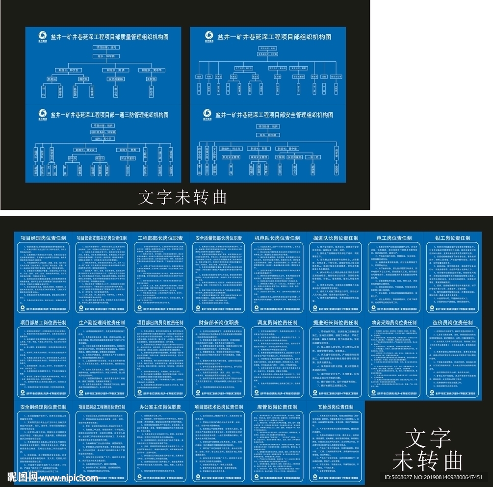 重庆能源 矿井制度牌/组织机构