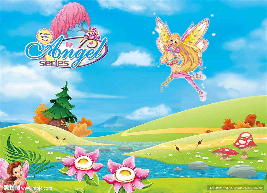 蝴蝶仙子 卡通风景