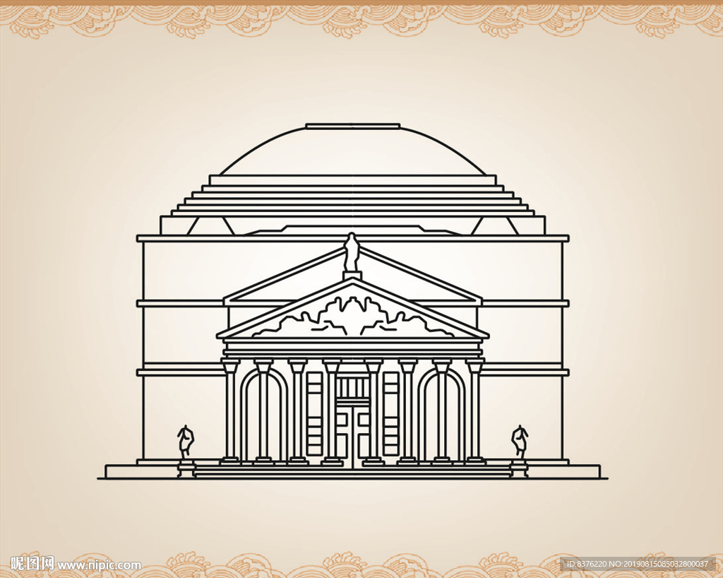 欧式建筑 素描城市