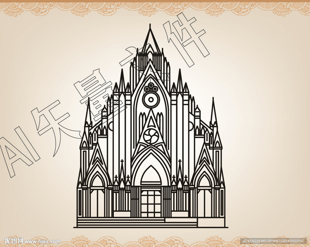 欧式建筑 素描城市