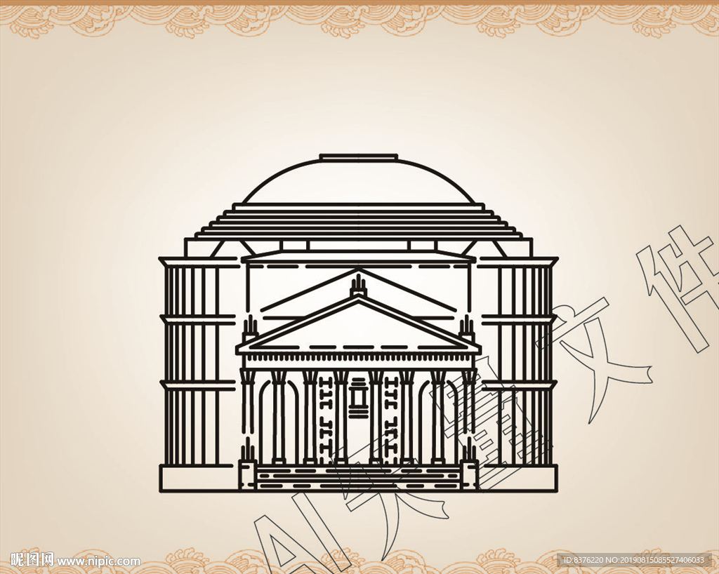 欧式建筑 素描城市