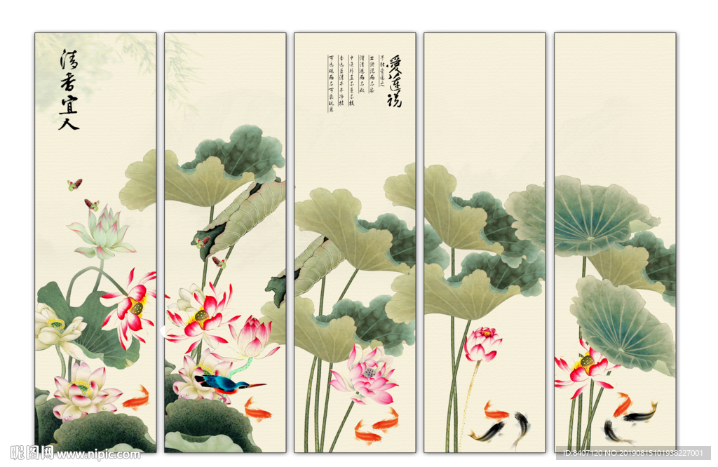 国画荷花