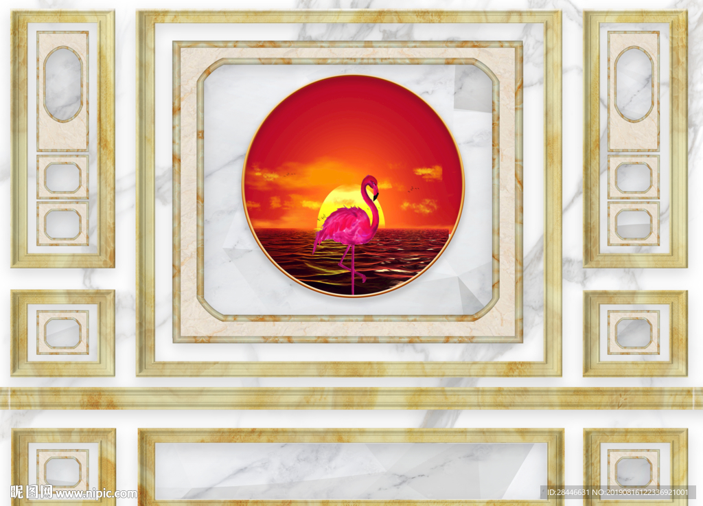 护墙板背景墙 大理石 集成墙板