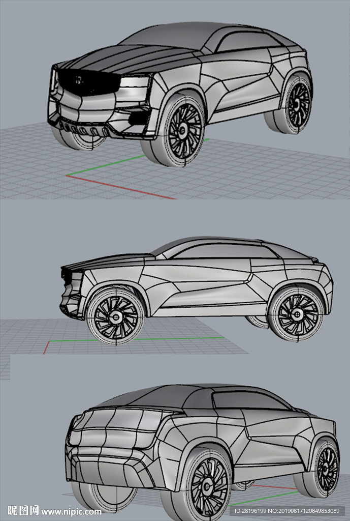 凯迪拉克xt4建模