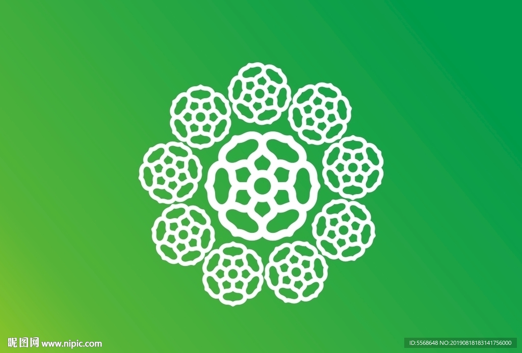 莲花雕刻镂空花纹