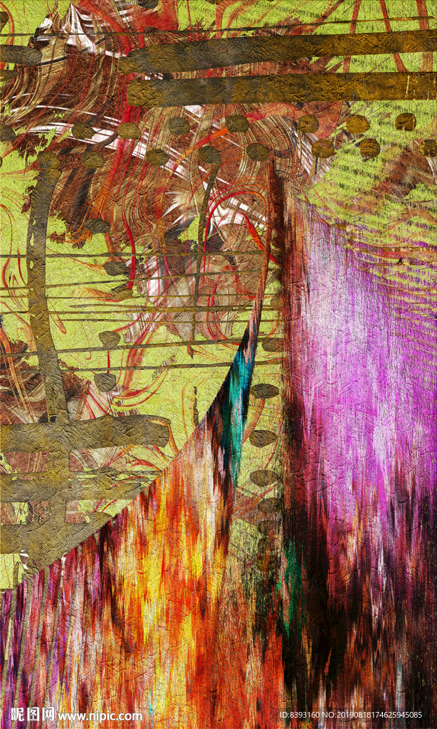 电视墙油画