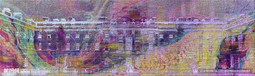 油墨颜料抽象画