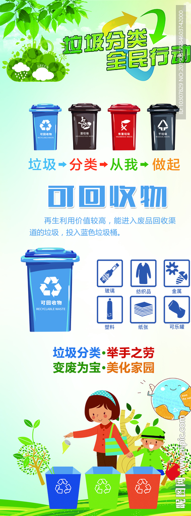 垃圾分类展架