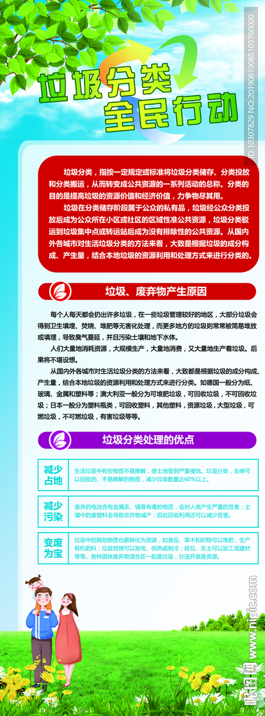 垃圾分类展架