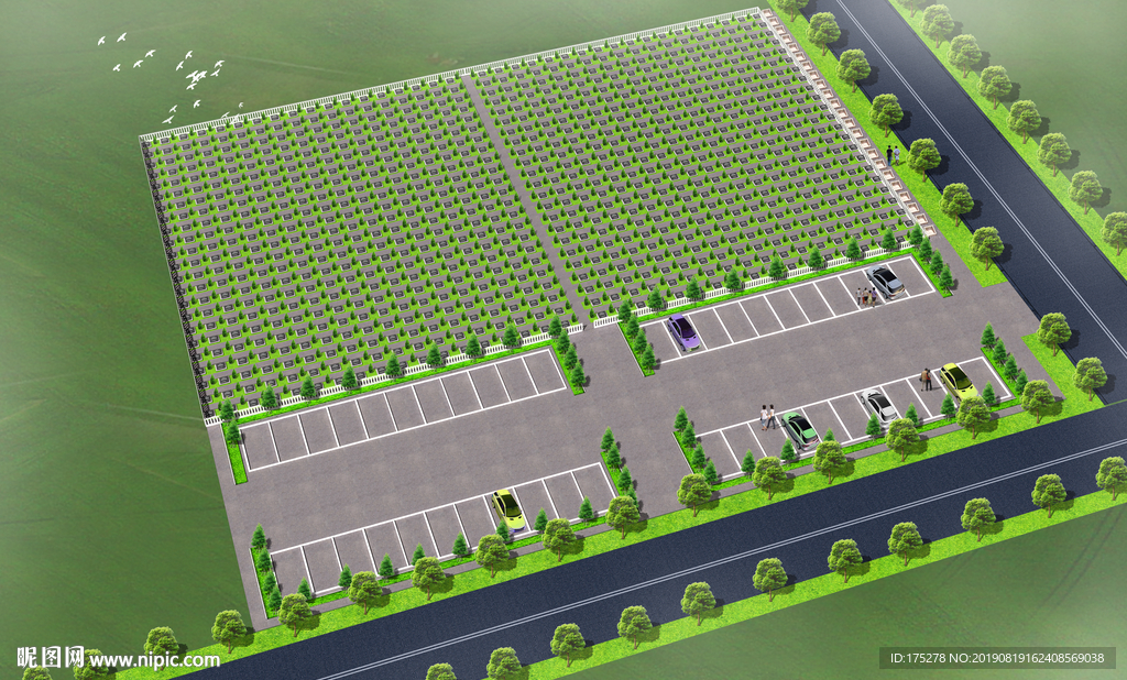 墓地规划效果图