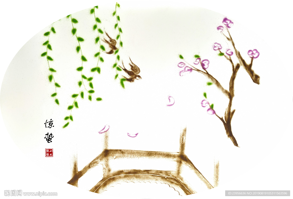 沙画最美二十四节气图--惊蛰