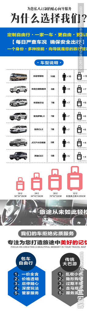 草原旅游包车详情页海报