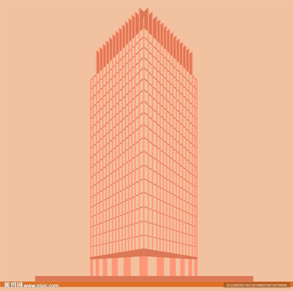福田区中心商务大厦矢量图