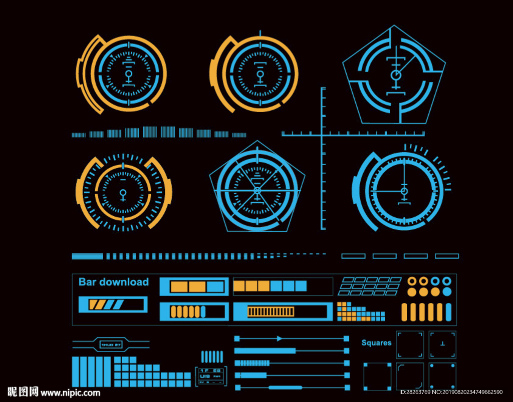 矢量电子科技素材