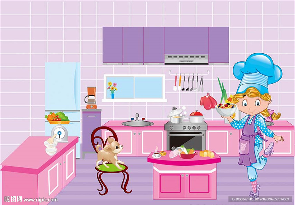 卡通厨房