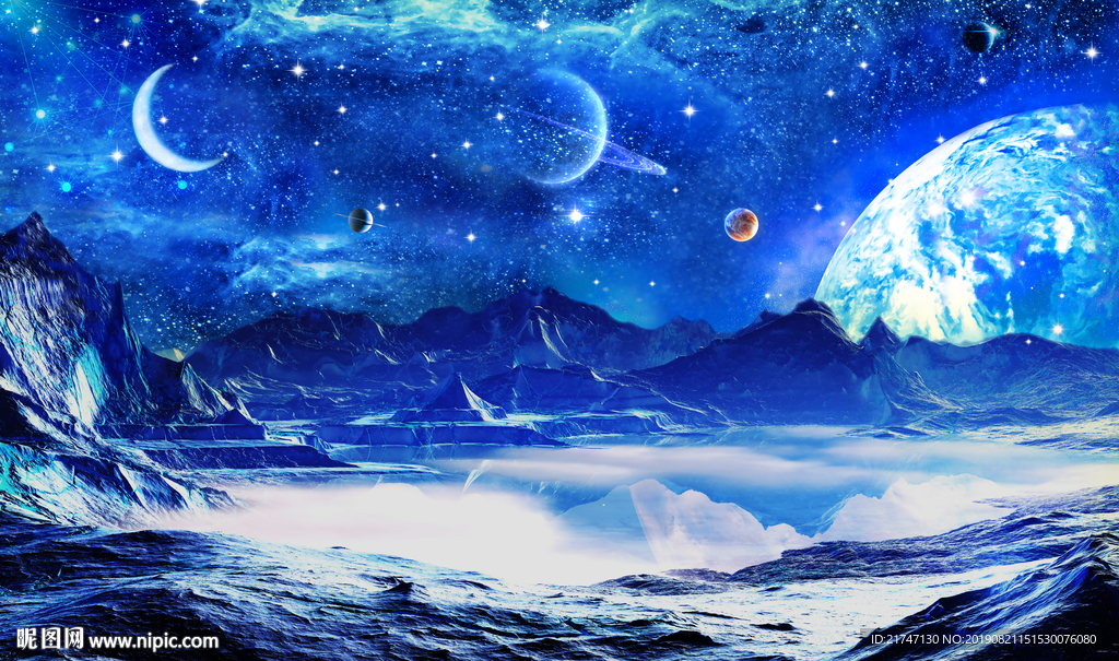 高清星空背景墙