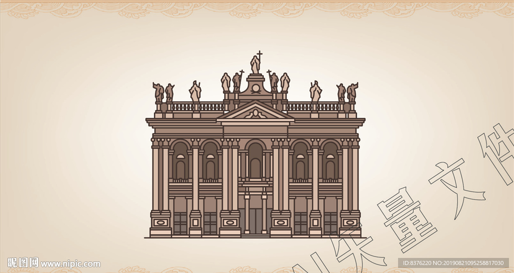 欧式建筑 素描城市 罗马