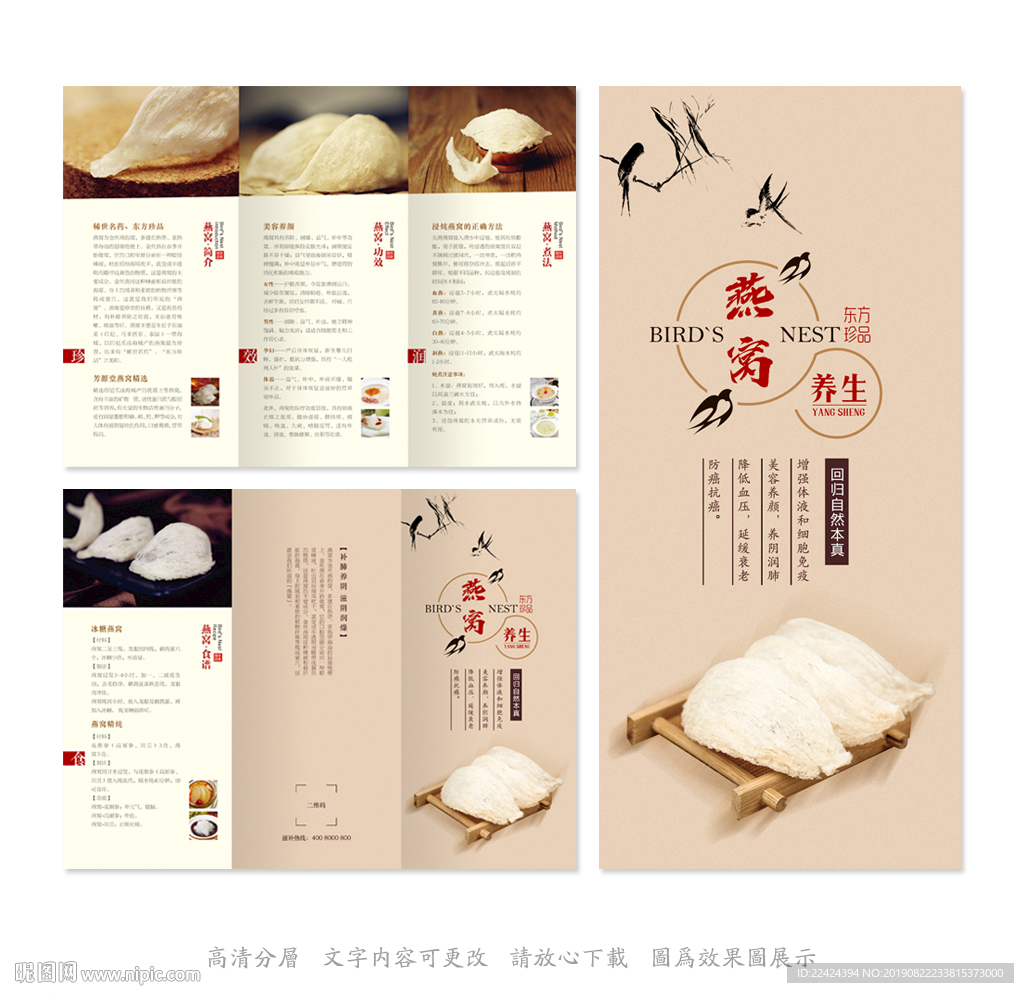 燕窝三折页