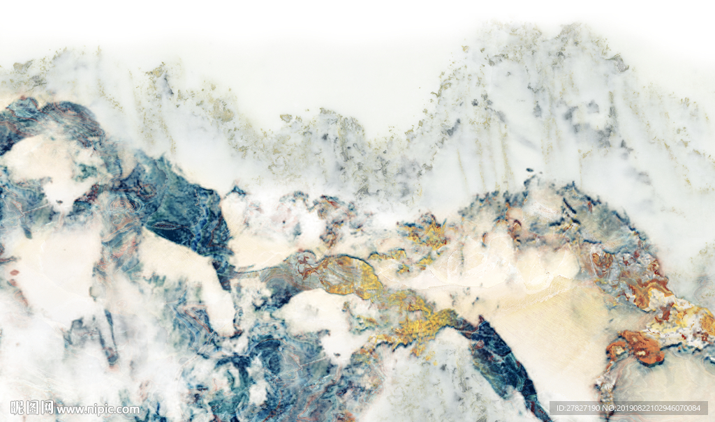 高山流水 锦绣山河 黄色大理石