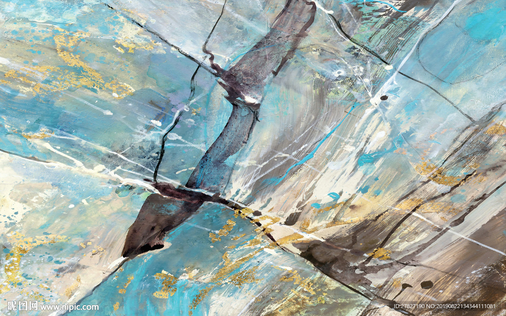 油画石纹 蓝色石材 大理石纹