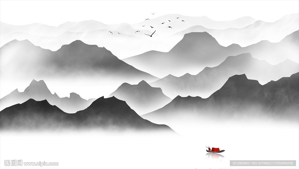 水墨山水画