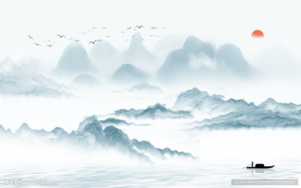 意境新山水画 TIF分层画