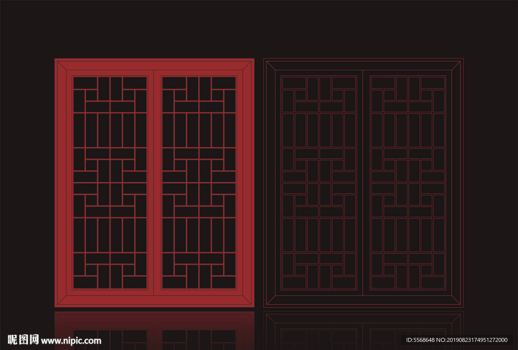 中式仿古门