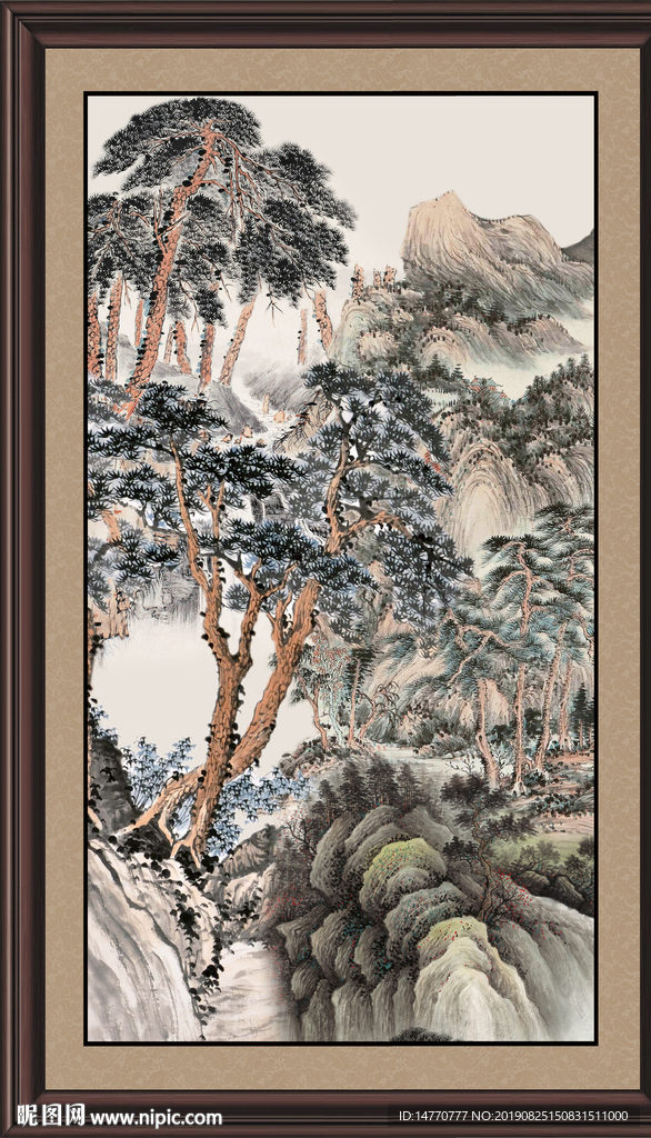 竖幅国画
