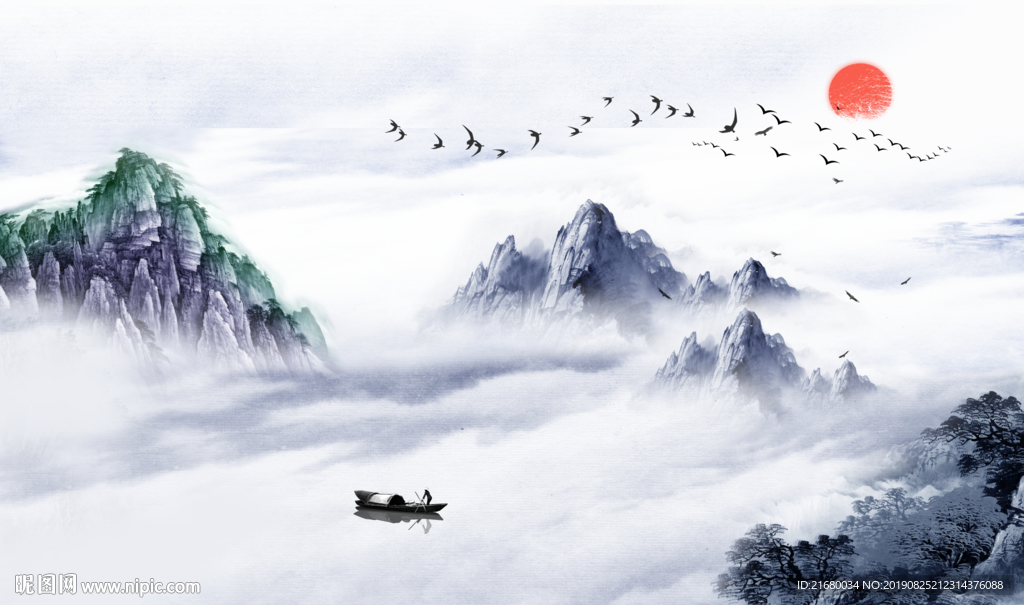 新中式山水图片