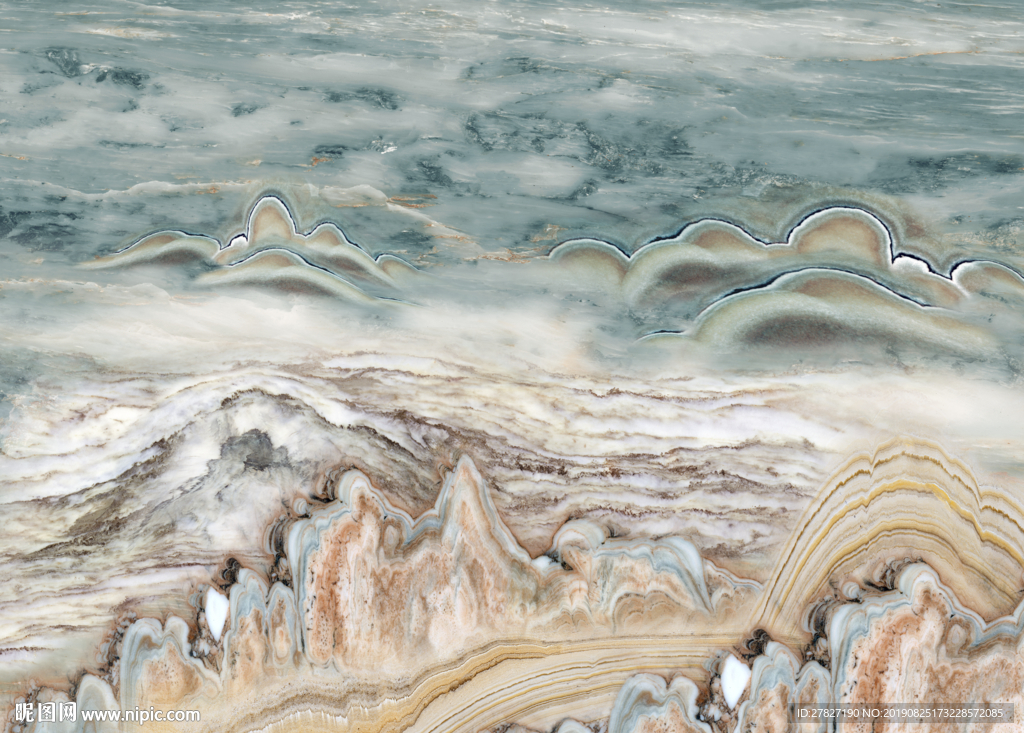 大理石纹 锦绣山河  高山流水