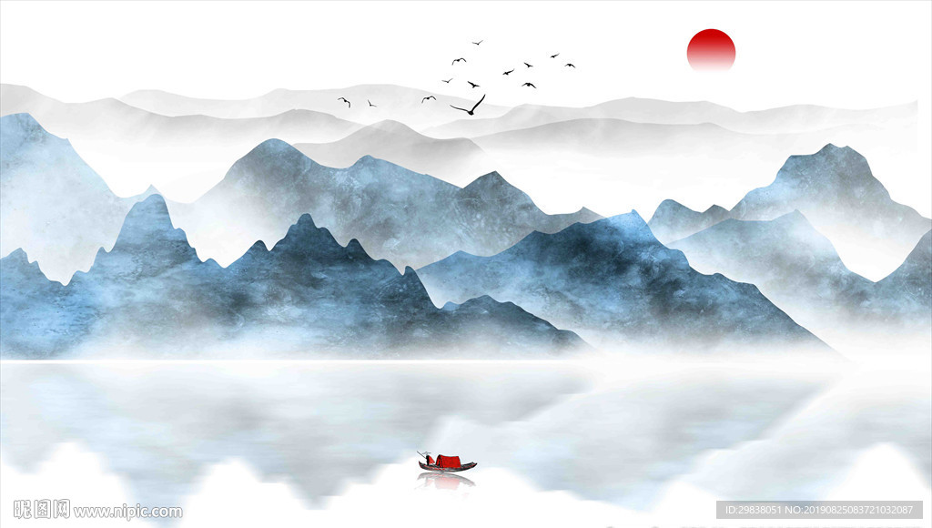 水墨山水画