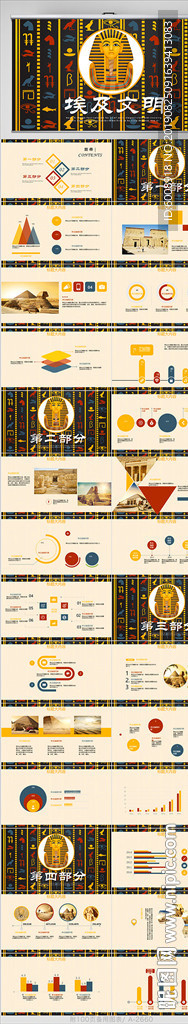 古埃及文明动态PPT模板