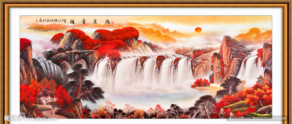 鸿运当头国画