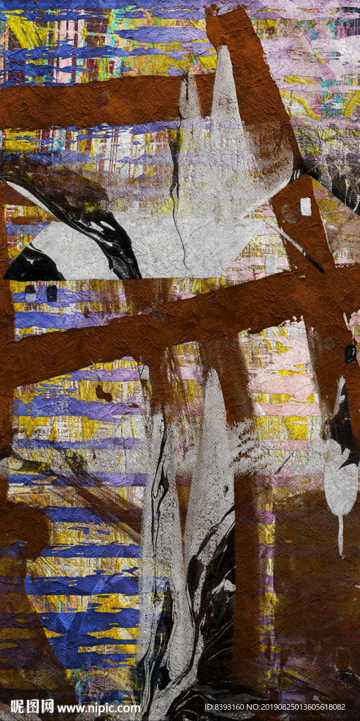 油墨颜料抽象画
