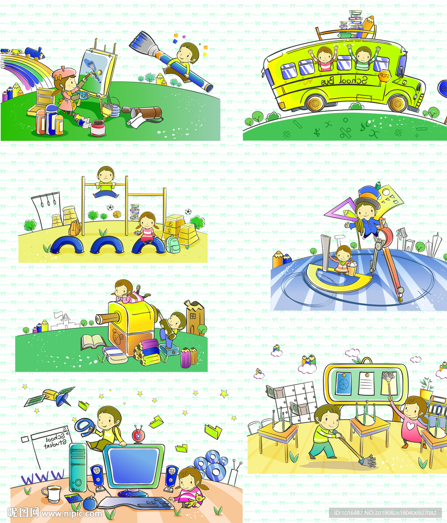 小孩子小朋友七个场景