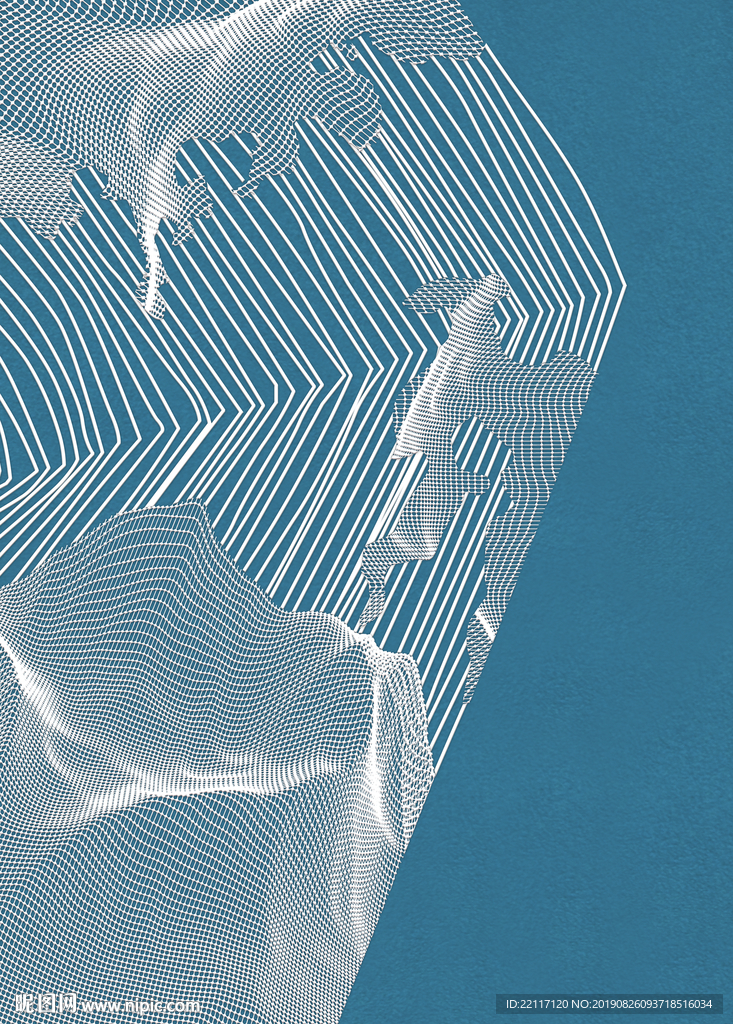 抽象线条装饰画