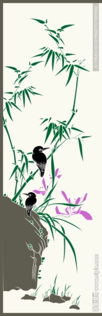 竹子矢量  兰花矢量 梅兰竹菊