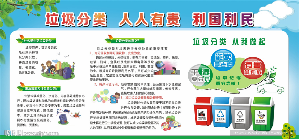 垃圾分类版面