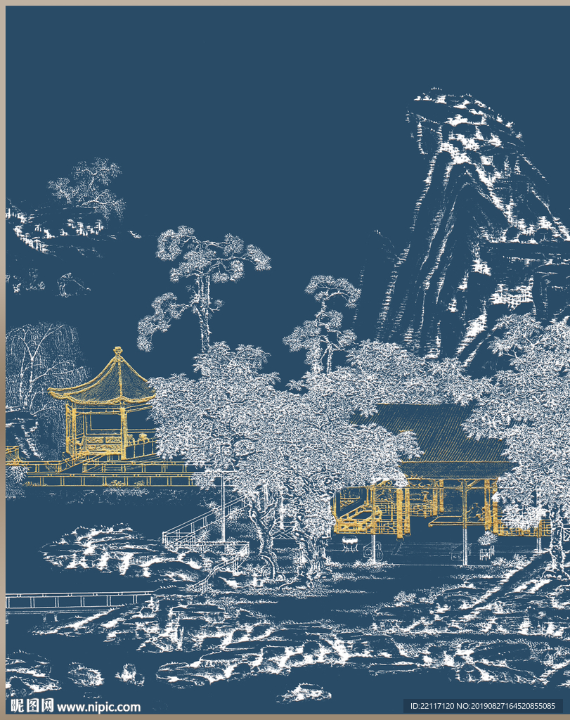 轻奢金色装饰画