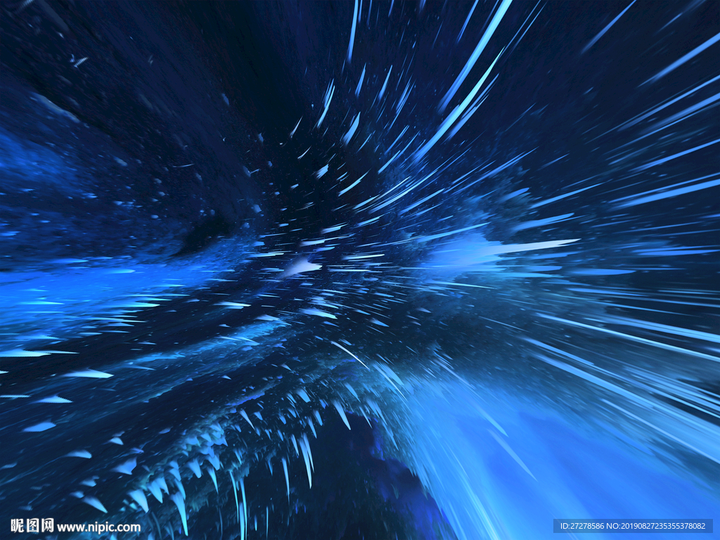 蓝色绚丽星空背景