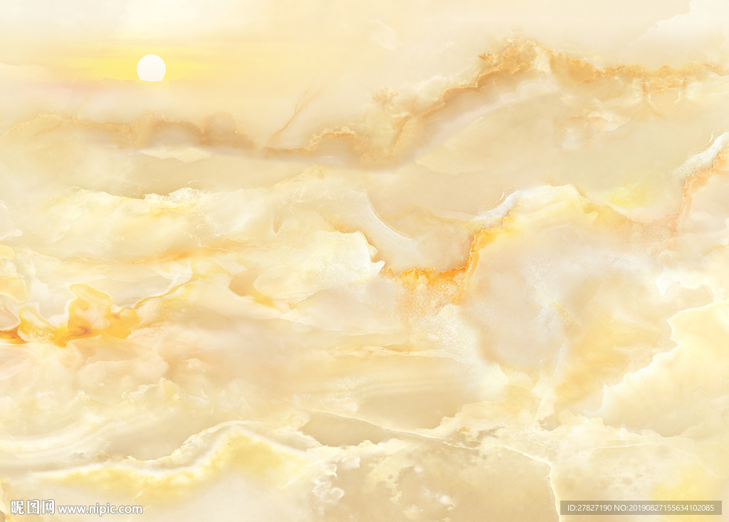 大理石纹  旭日东升  黄色石