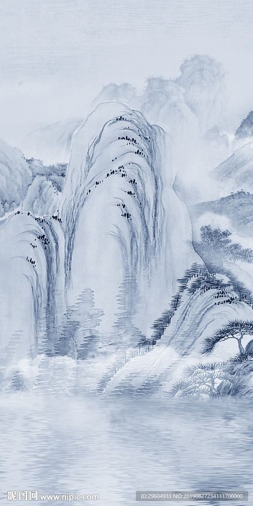 高清 新水墨山水画 TIF分层