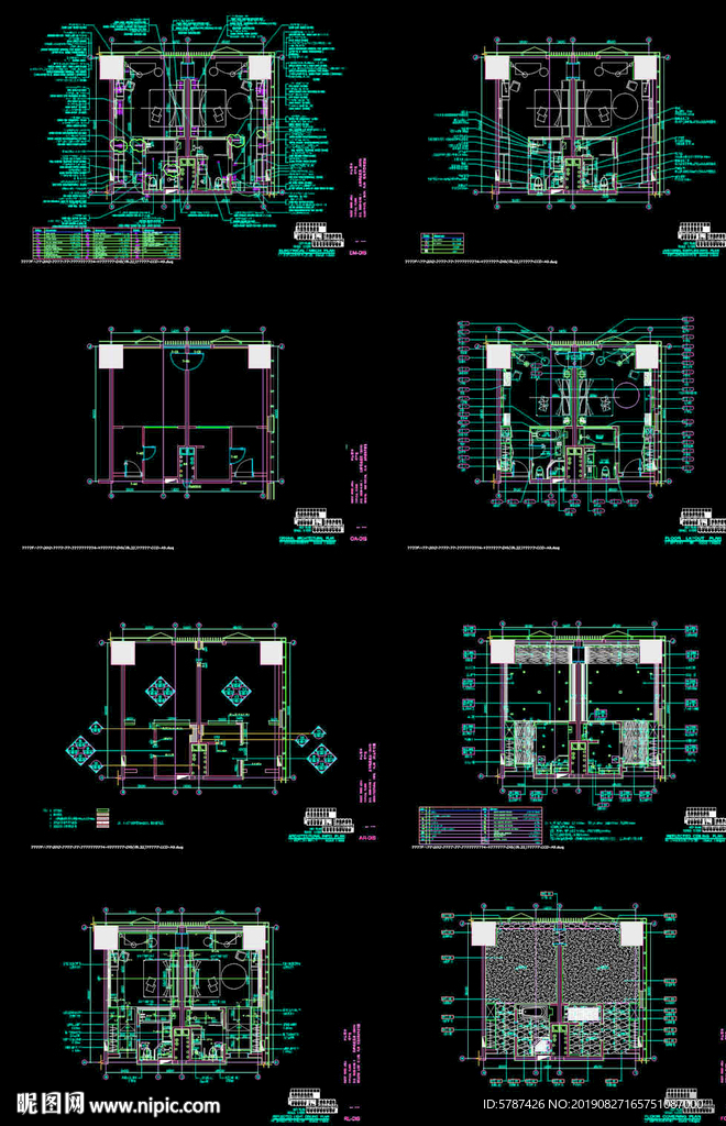 酒店客房施工图