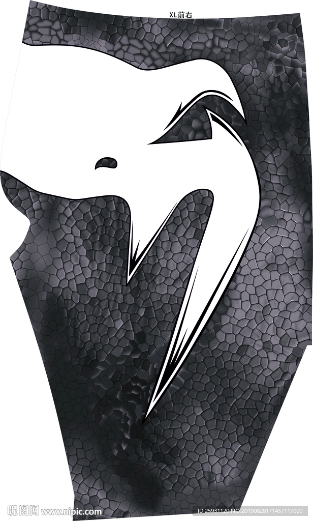 时尚抽象裤子印花图案设计之纸样