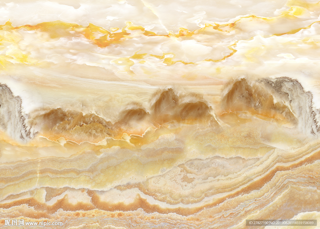 大理石纹  旭日东升  黄色石