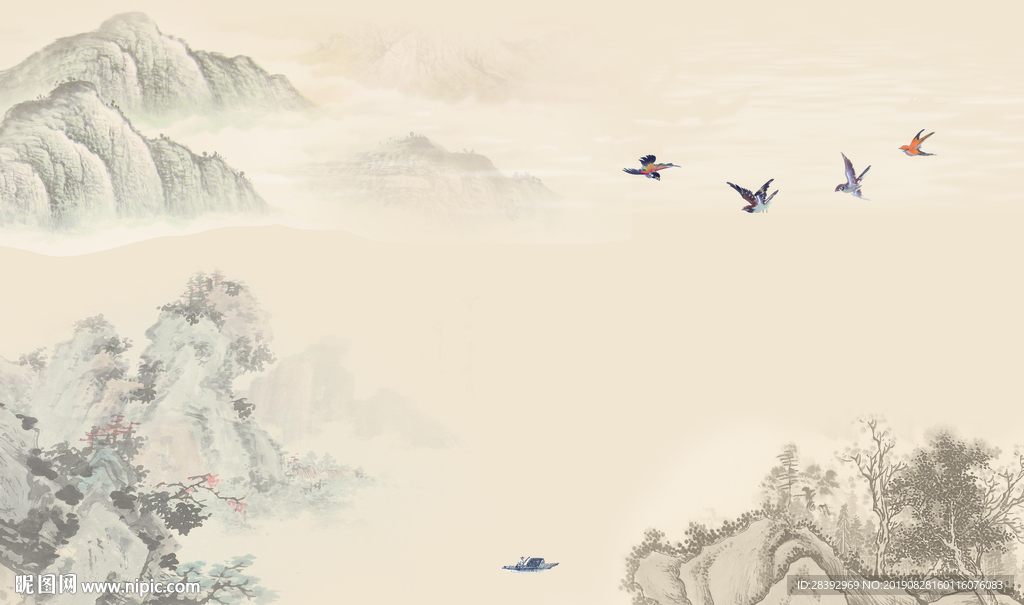 水墨山水画
