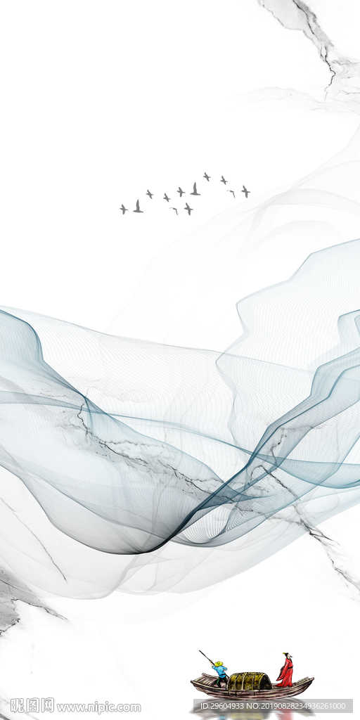 山水装饰画 玄关TIF分层